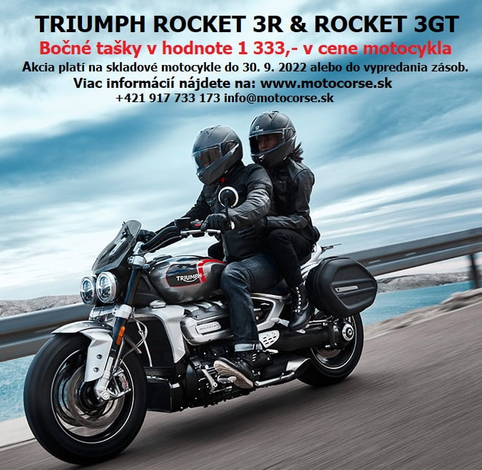 Triumph Rocket 3R & Rocket 3GT bočné tašky v cene motocykla